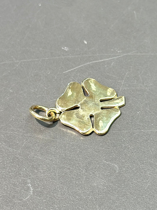 Vintage 14K Gold Four Leaf Clover Lucky Charm