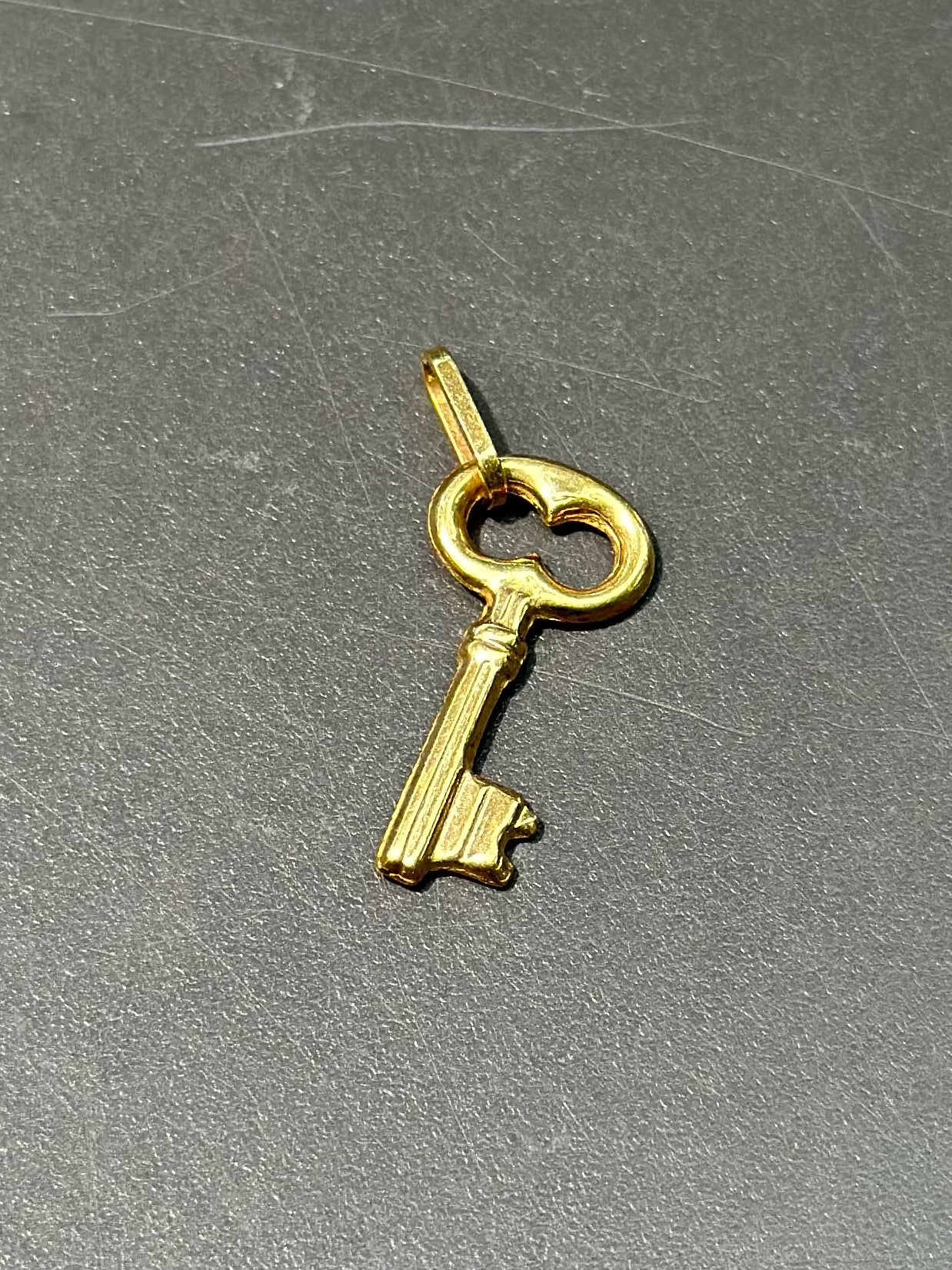 Vintage 14K Gold Hollow Key Charm