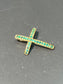 Vintage 14K Gold Emerald Cross