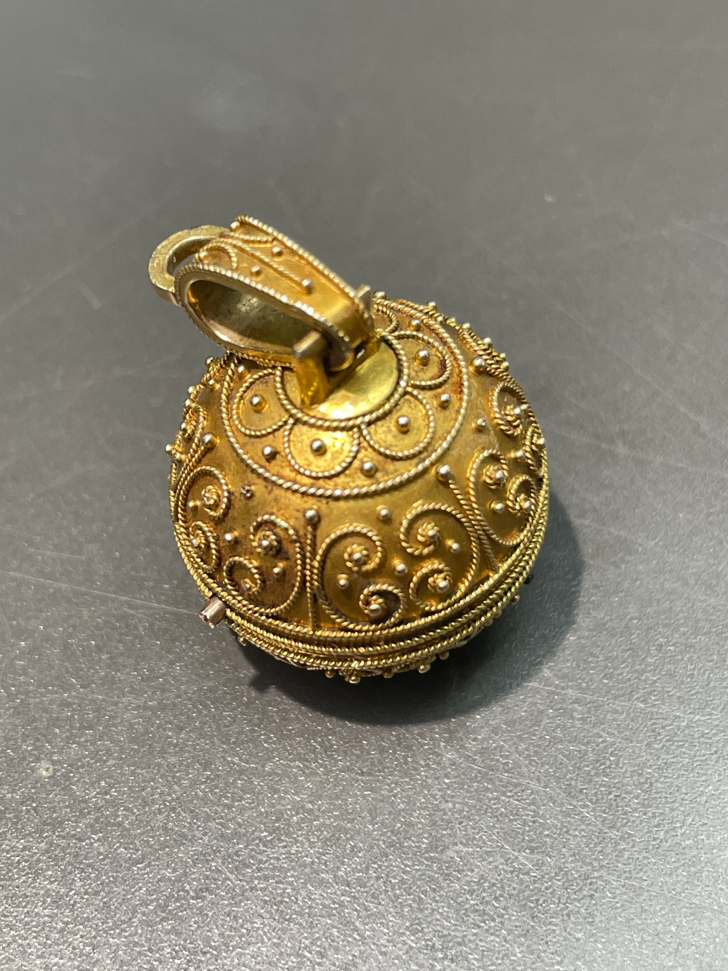 Victorian Etruscan 14K Gold Orb Pocket Watch