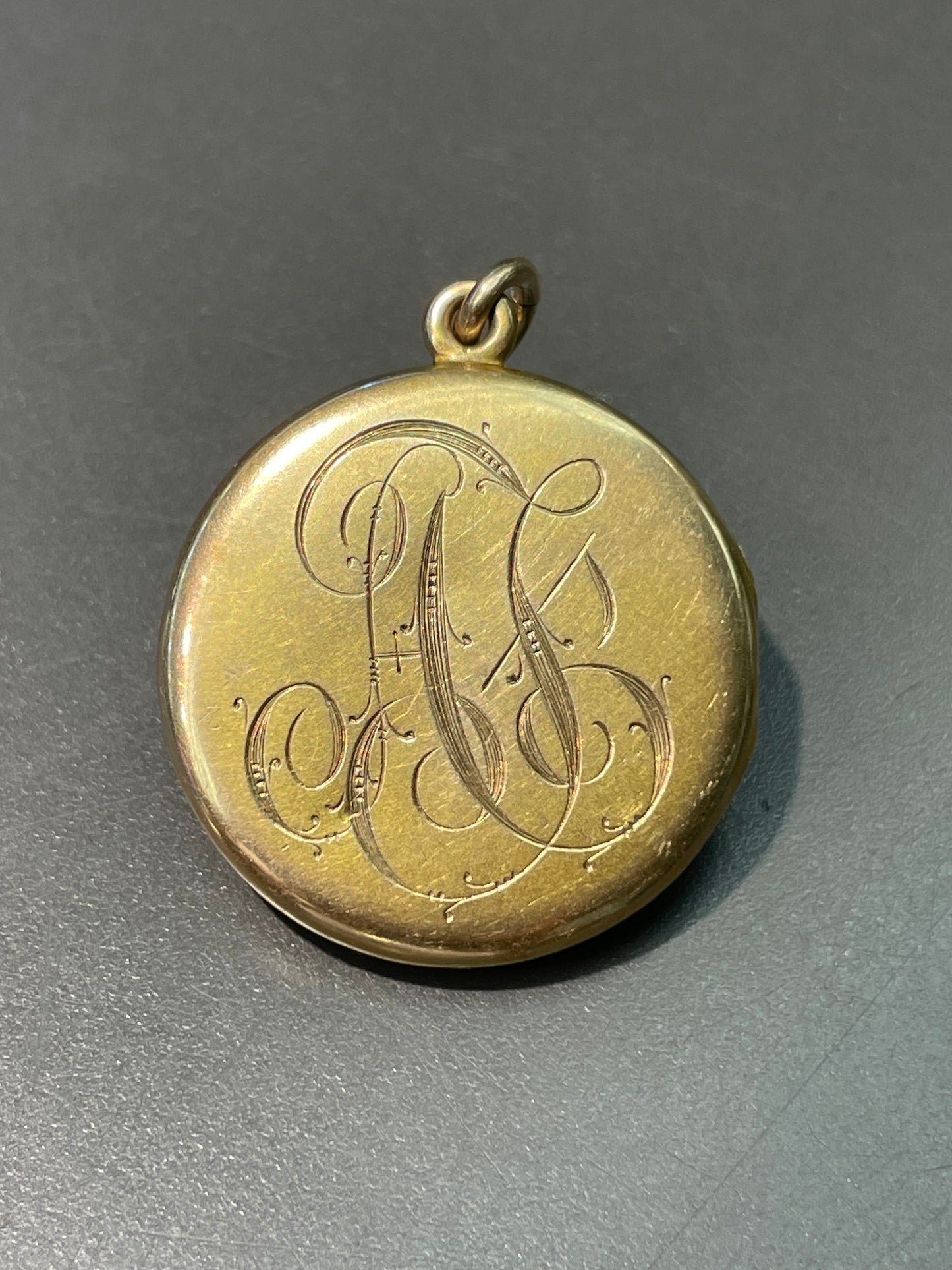 Antique 14K Yellow Gold 0.18 CTW Diamond Fleur De Lis Locket Pendant