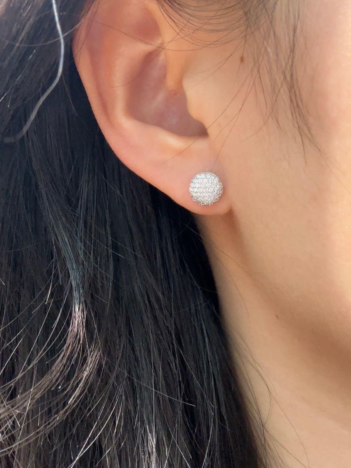 14K Gold Day and Night Diamond Mesh Chandelier Drop Earring