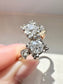 Antique 14K Gold 0.72 CTW Diamond Toi Et Moi Ring