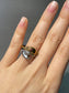 Victorian 18K Yellow Gold and Platinum Ruby Diamond Gimmel Hand Ring