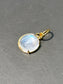 18K Yellow Gold Moonstone Diamond Crescent Charm