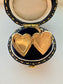 Vintage 14K Yellow Gold Diamond Heart Starburst Locket Charm