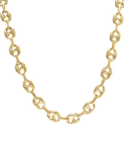 14K Gold 6.0 mm Puffy Mariner Chain Necklace