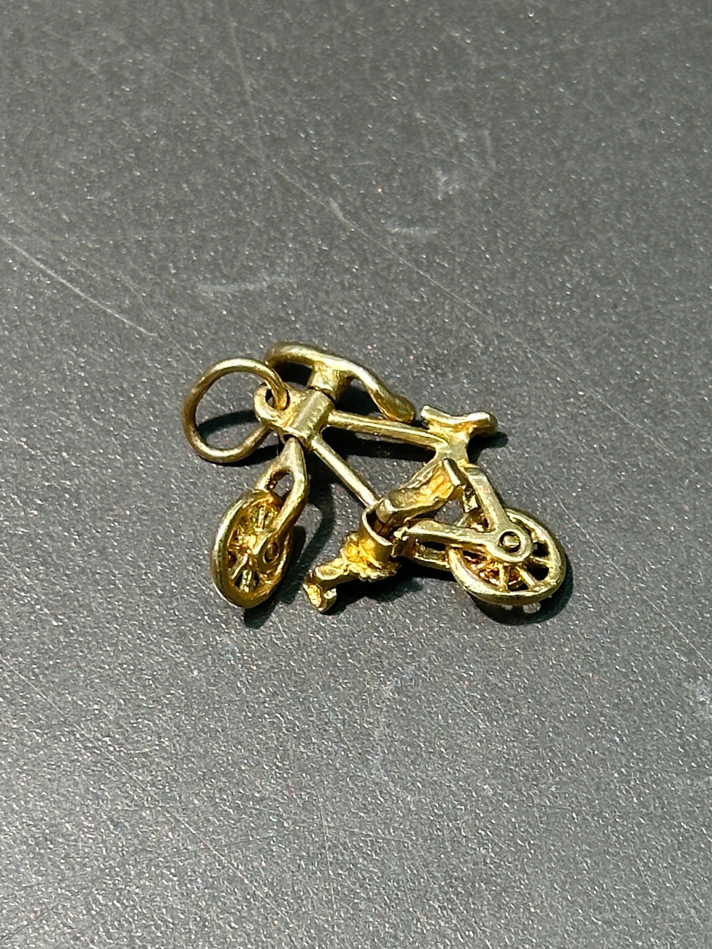 Vintage 14K Gold Articulating Bicycle Charm