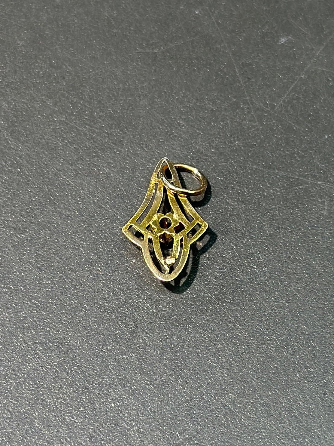 Art Nouveau 14K Gold Lavelier Charm