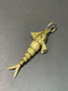 Vintage 18K Yellow Gold Ruby Articulated Fish Pendant