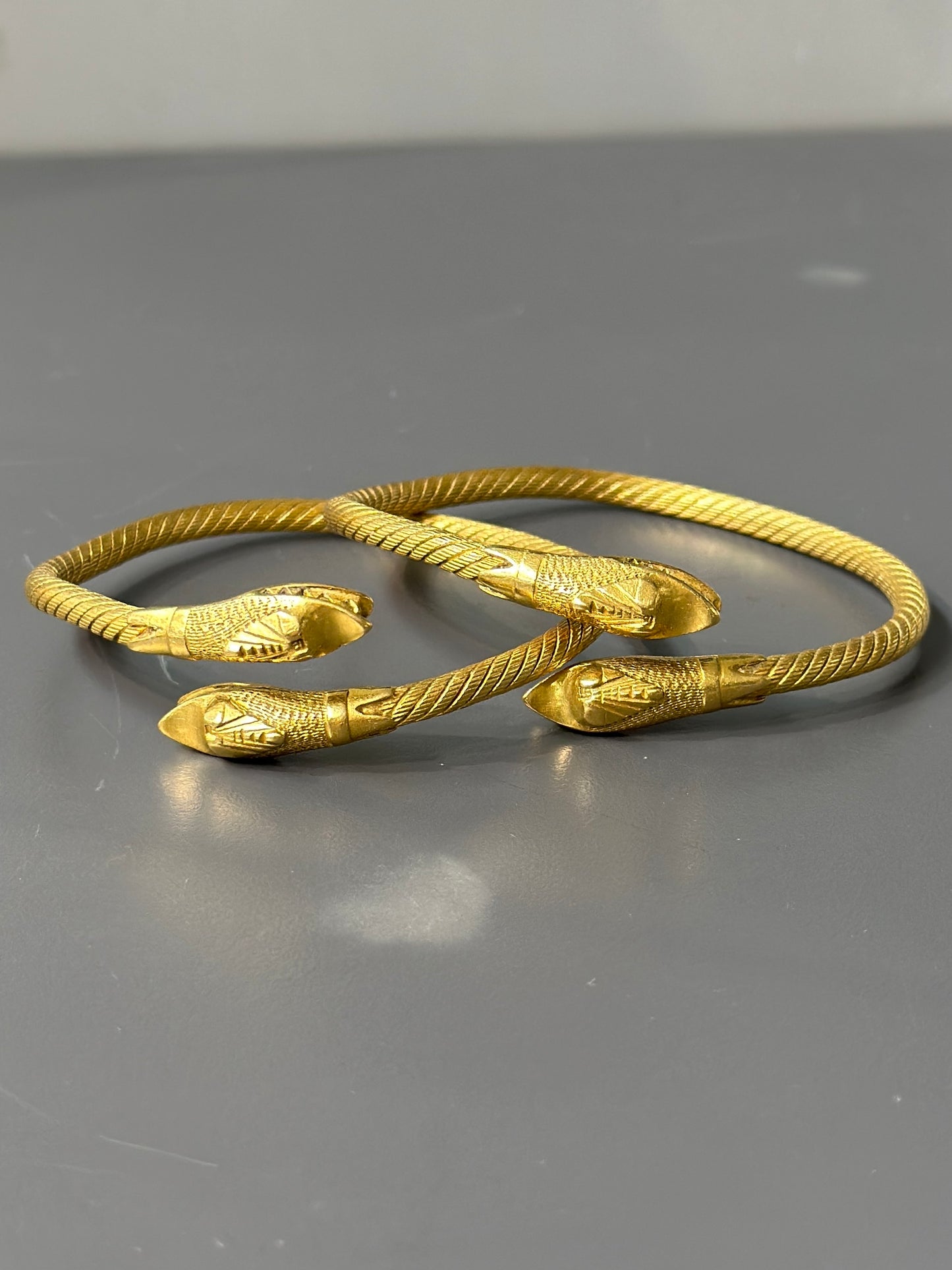 Egyptian 21K Gold Serpent Bracelet