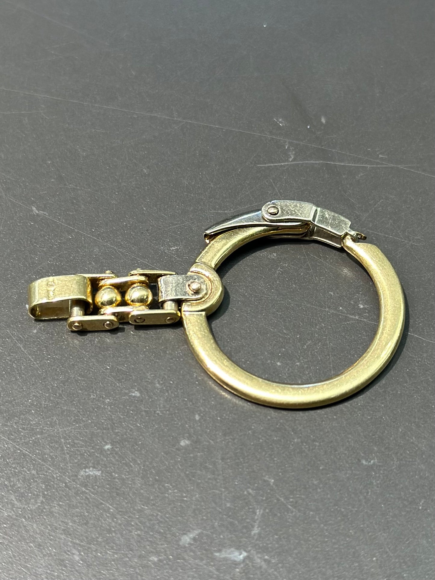 Vintage 14K Gold Round Carabiner