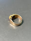 Retro 18K Gold Ruby and Diamond Tank Ring