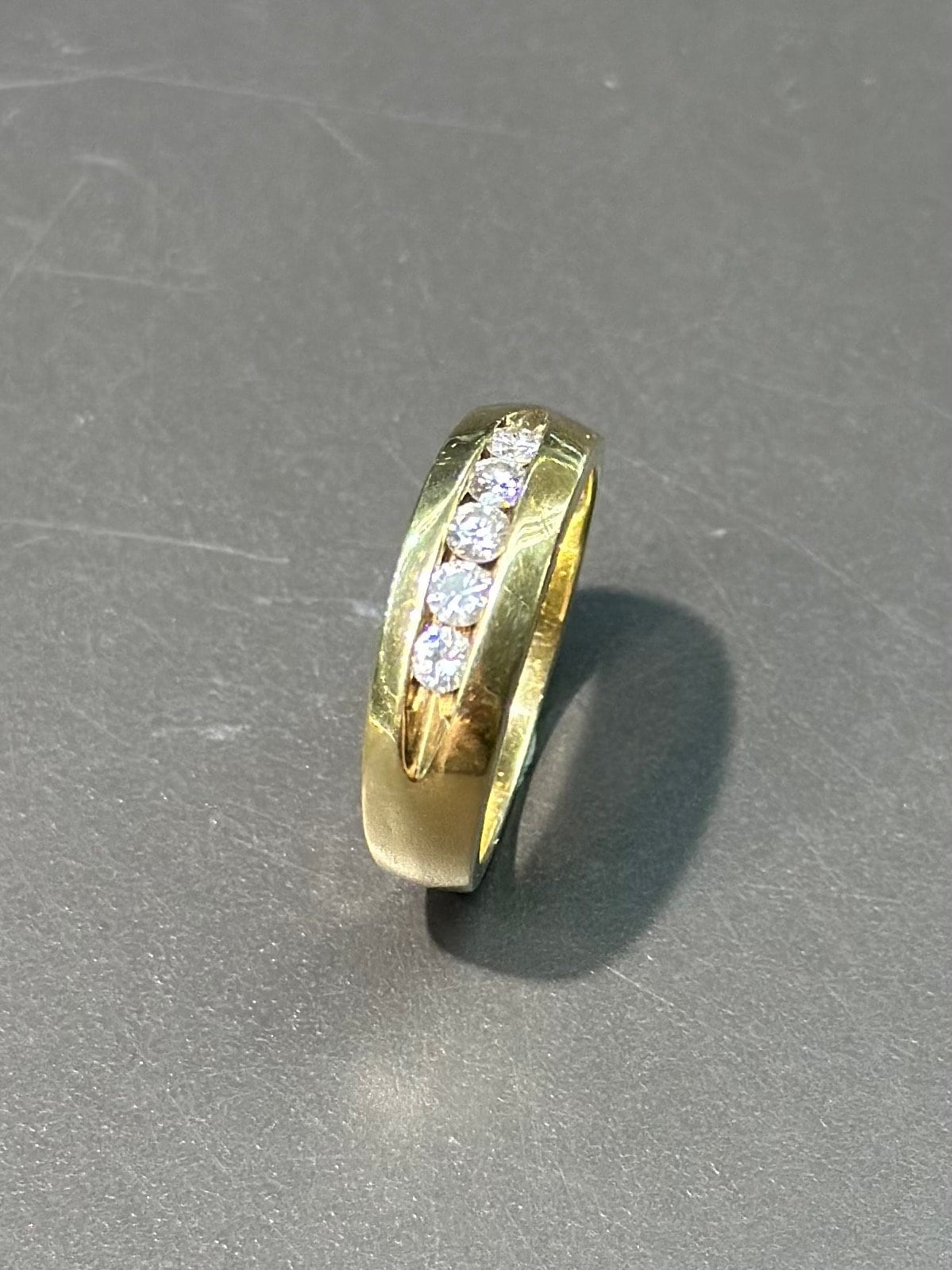 14K Gold Five Diamond Ring SZ 6