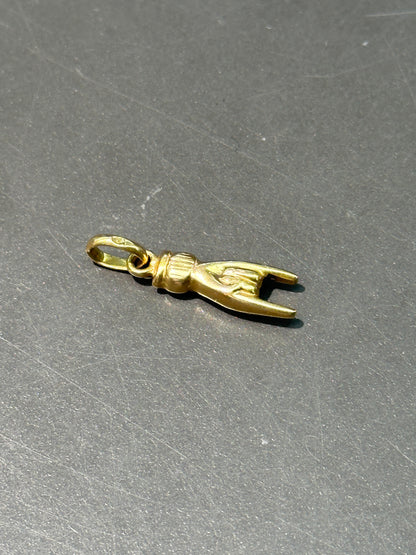复古 18K 金镂空摇滚吊饰