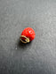 18K Gold Small Coral Carved Strawberry Charm