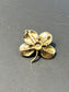 Art Nouveau 14K Gold Enamel Clover Shamrock Charm