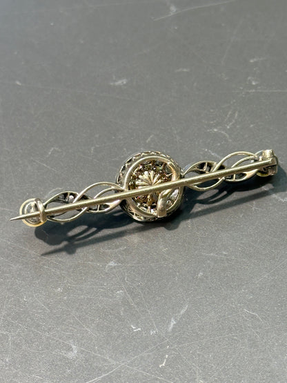 维多利亚 18K 金天然珍珠胸针