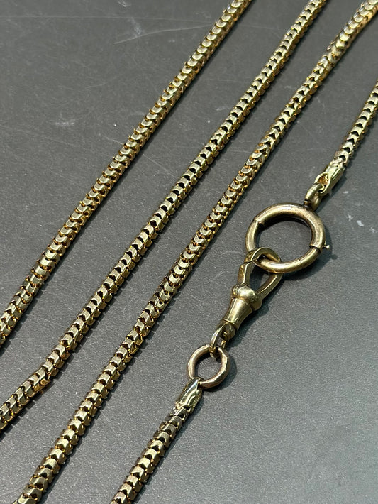 Vintage 9K Gold Snake Chain Watch Chain 22.0”