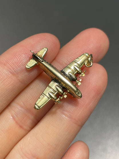 Vintage 14K Gold Articulating Airplane Plane