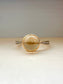 18K Gold Cabochon Citrine Diamond Ring