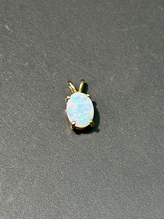 14K 蛋白石吊坠