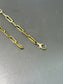 Collier chaîne trombone creux en or 14 carats