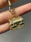 Vintage 14K Bi-Tone Articulating Treasure Chest Charm Pendant