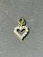 Pendentif coeur ouvert vintage en or 18 carats et diamants 