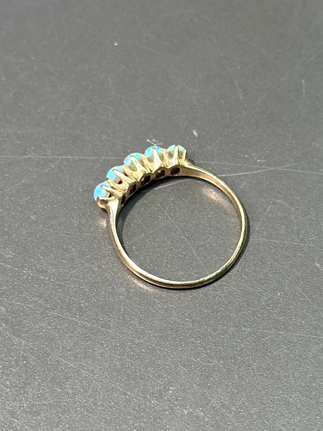 Antique 14K Gold Five Stone Opal Ring