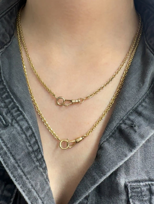 Antique 14K Gold Fancy Link Watch Chain 20.0 inch
