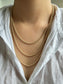 14K Gold 3.0 mm Solid Beaded Flush Chain Necklace