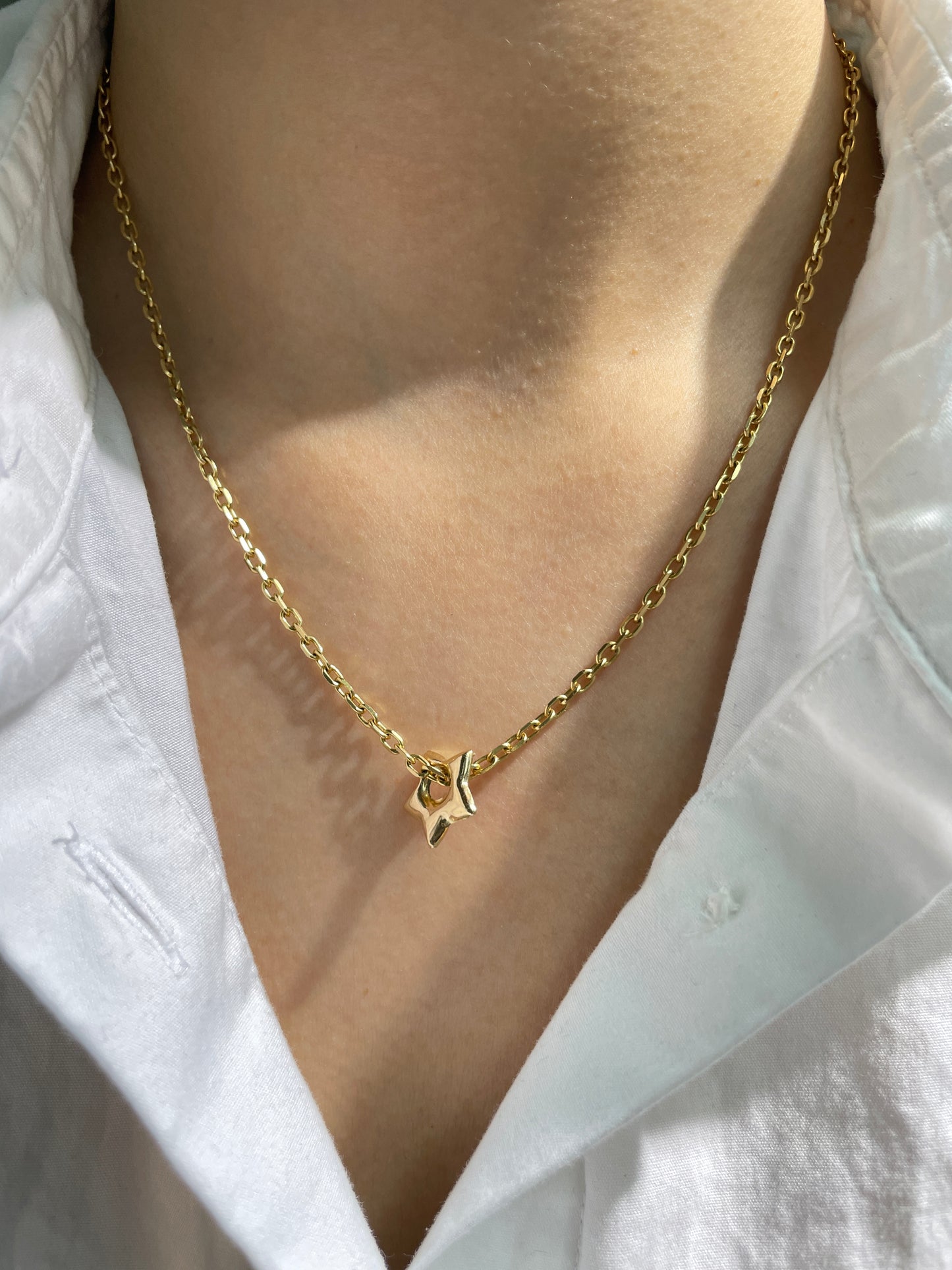 Vintage 14K Gold Mini Puffy Star Charm