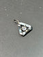 Art Deco Platinum Diamond Triangular Charm