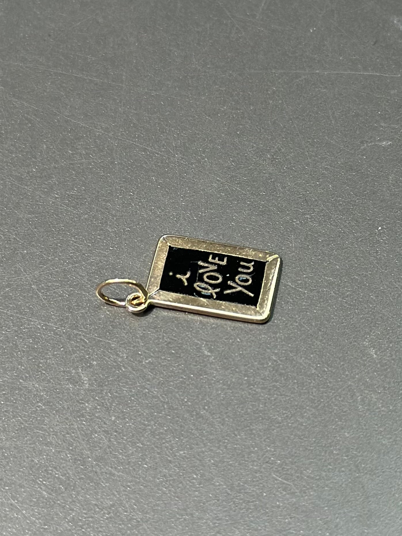 Vintage 10K Gold “I Love You” Post Card Charm