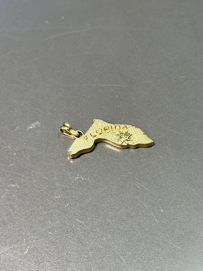 Vintage 14K Gold Florida State Charm Pendant