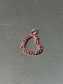 14K Gold Ruby Open Heart Charm