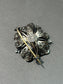 Broche fleur victorienne française en argent et or 18 carats avec diamants