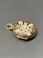 Victorian French 18K Gold Ruby Pearl Enamel Locket