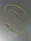 Vintage 14K Yellow Gold Curb Link Watch Chain Necklace 18.0 inch