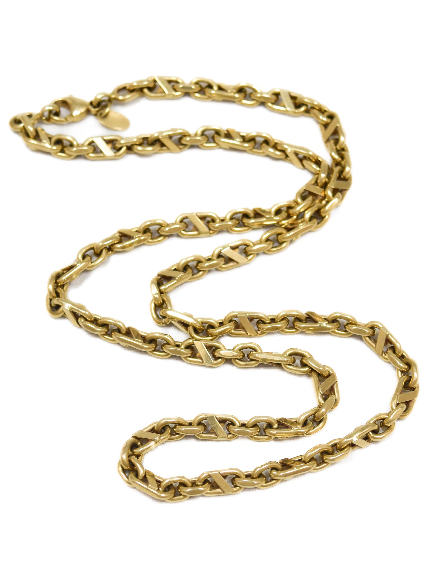 Vintage 14K Gold Fancy Link Chain Necklace 20.0 inch