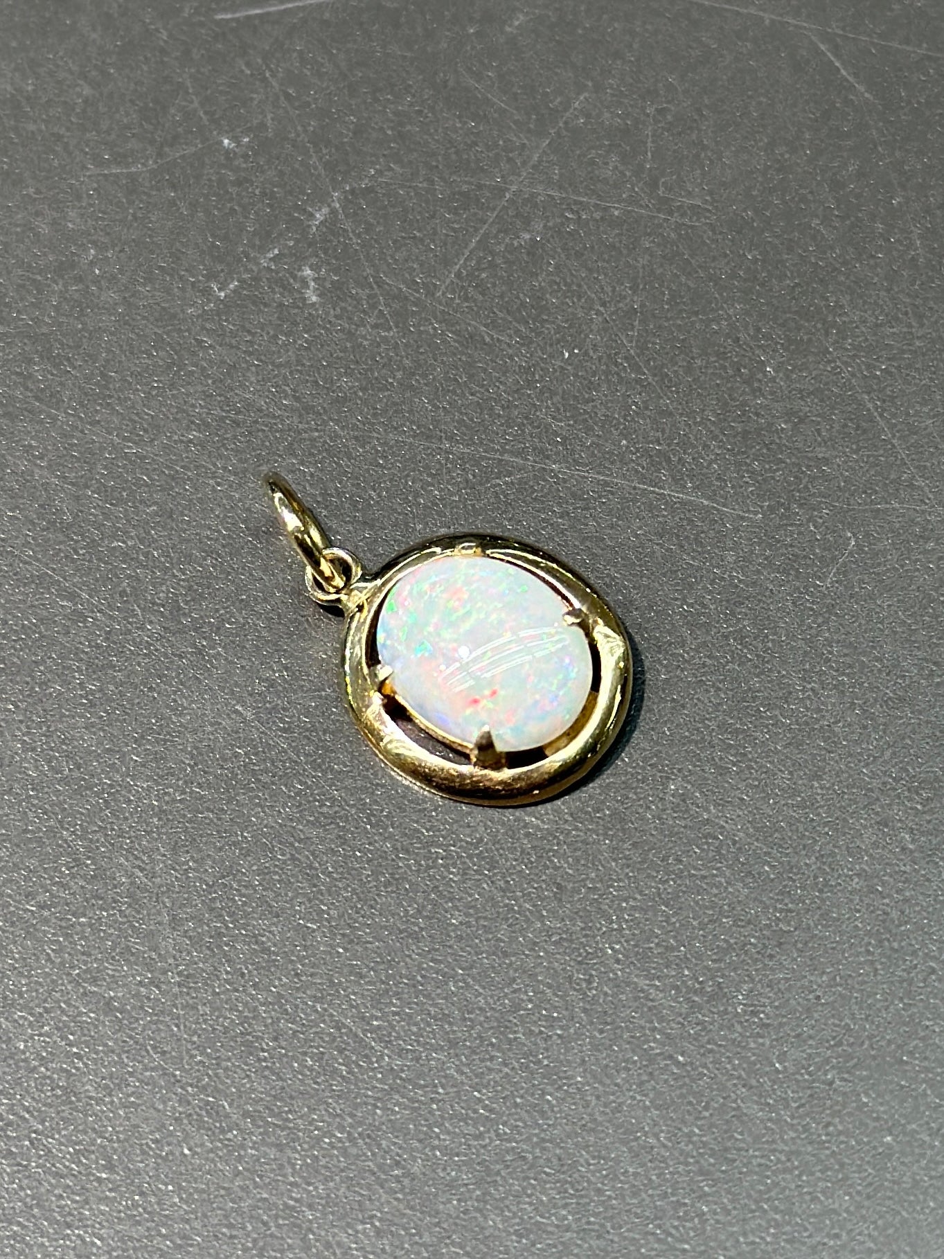 14K Gold Opal Pendant