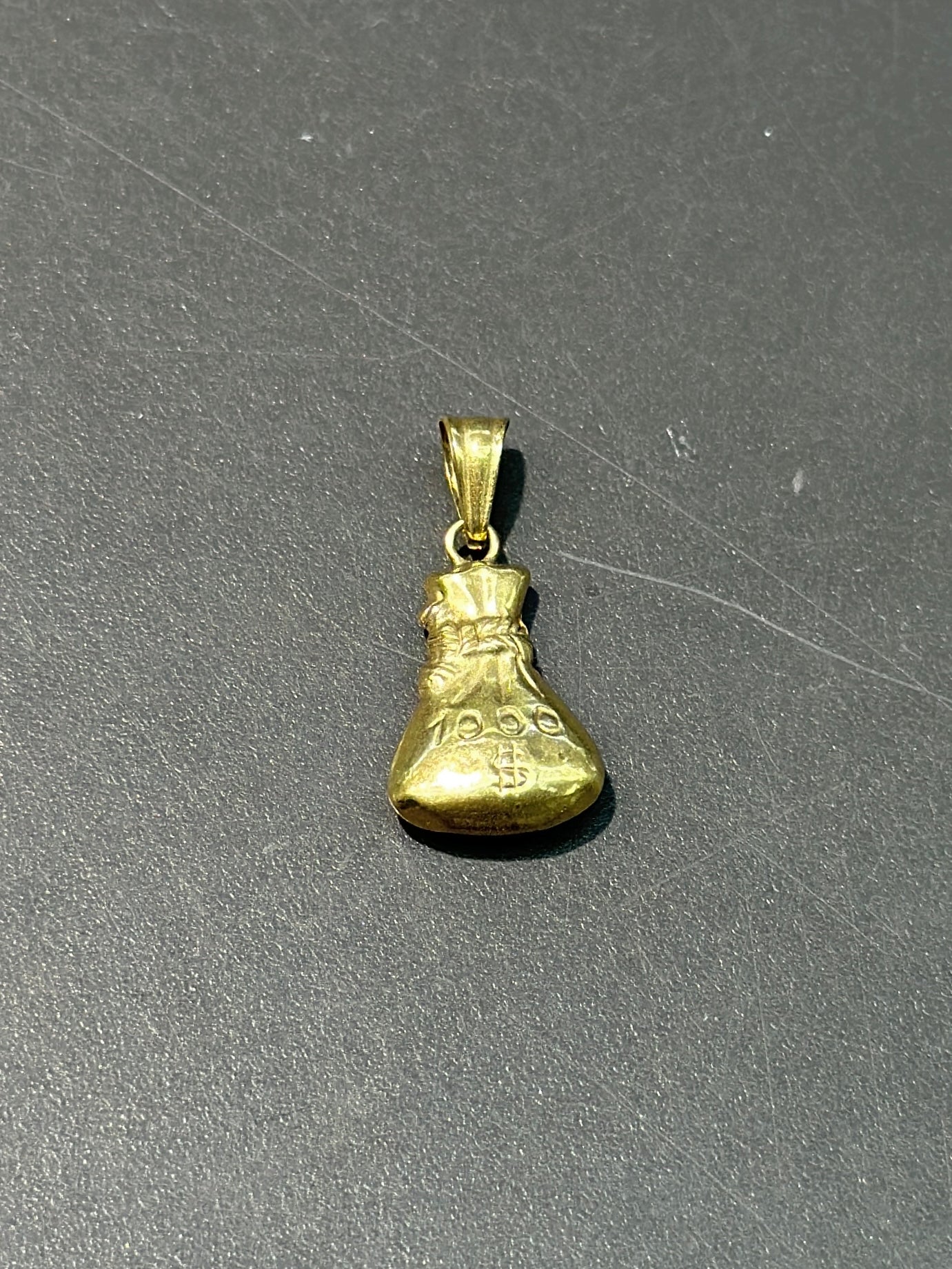 Vintage 14K Gold $1000 Money Sack Charm