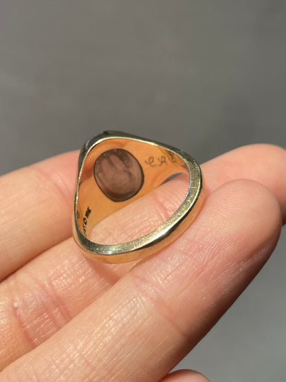 Vintage 10K Gold Intaglio Signet Ring