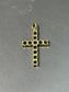 18K Gold Peridot Cross Pendant