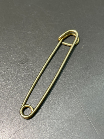 Vintage 14K Gold Large Safety Pin Brooch
