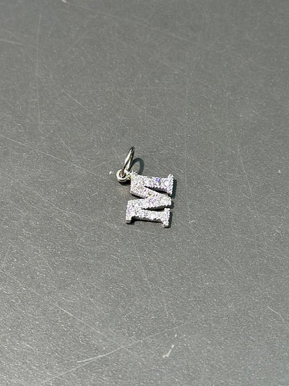 复古 14K 金钻石字母吊饰