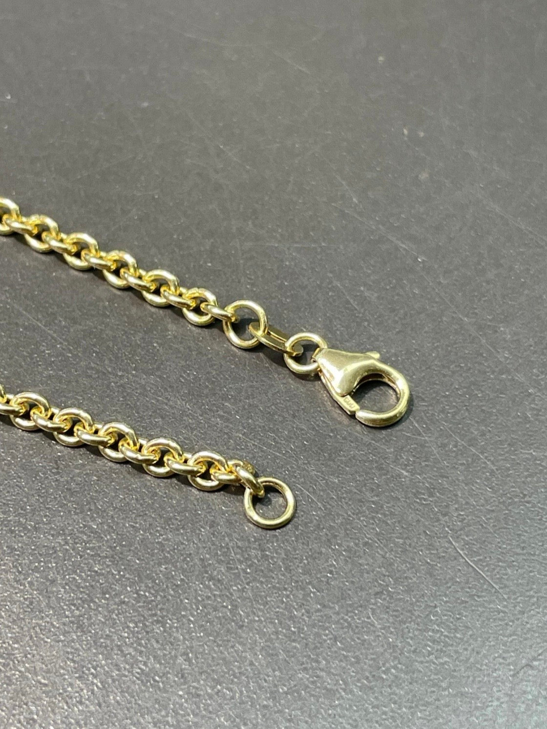 14K Yellow Gold 3.0 mm Rollo Link Chain Necklace 24.0 inch