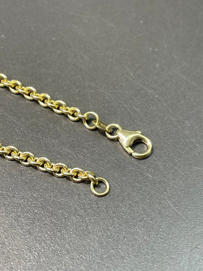 14K Yellow Gold 3.0 mm Rollo Link Chain Necklace 24.0 inch