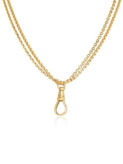 Vintage 14K Gold Longuard Watch Chain Necklace